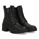 Botín militar con cremallera lateral y tacon