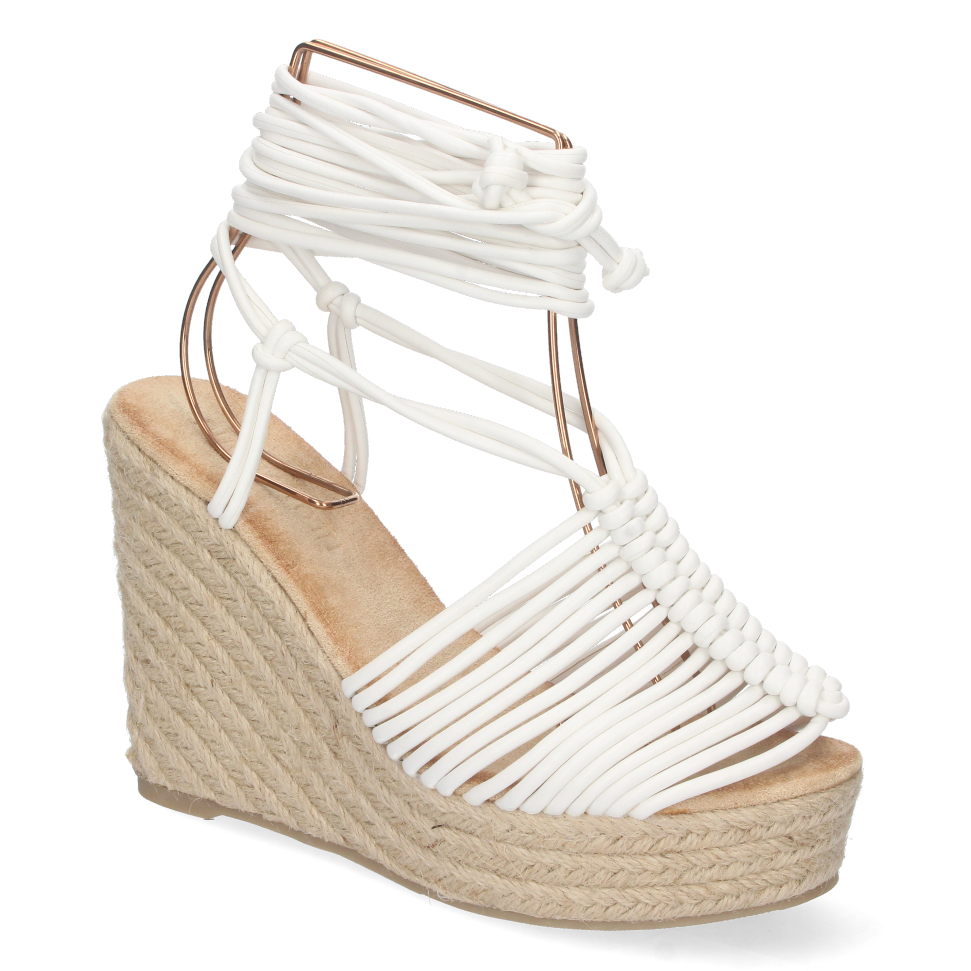 Sandalia de Cuña con Yute y Cordones - Imagen 2