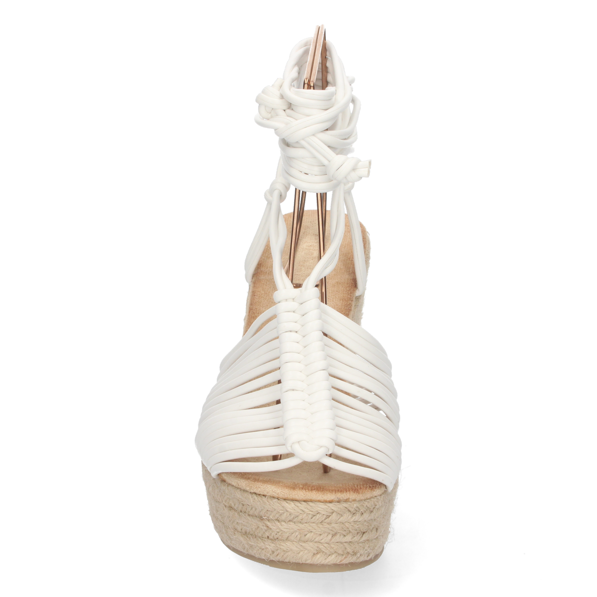 Sandalia de Cuña con Yute y Cordones - Imagen 3