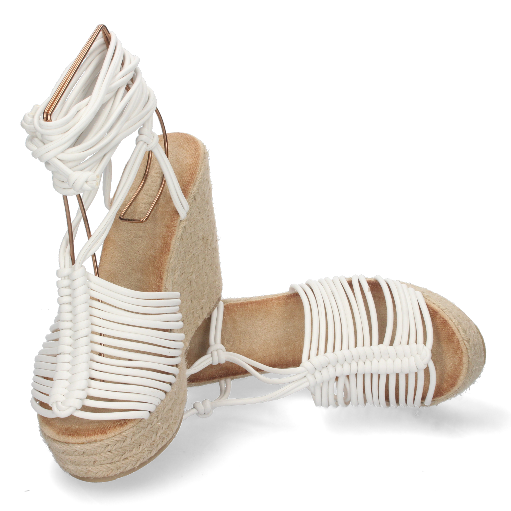 Sandalia de Cuña con Yute y Cordones - Imagen 5