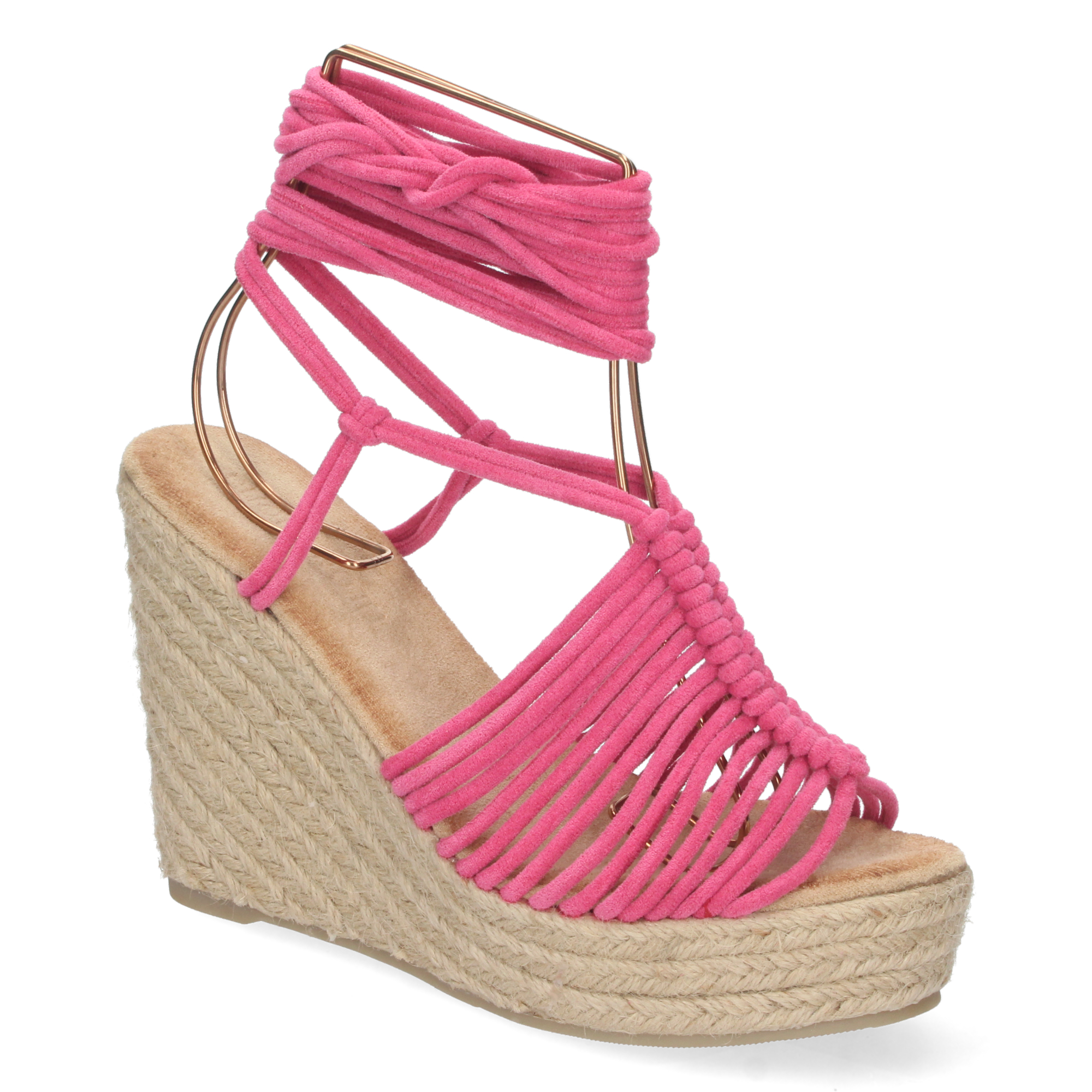 Sandalia de Cuña con Yute y Cordones - Imagen 2