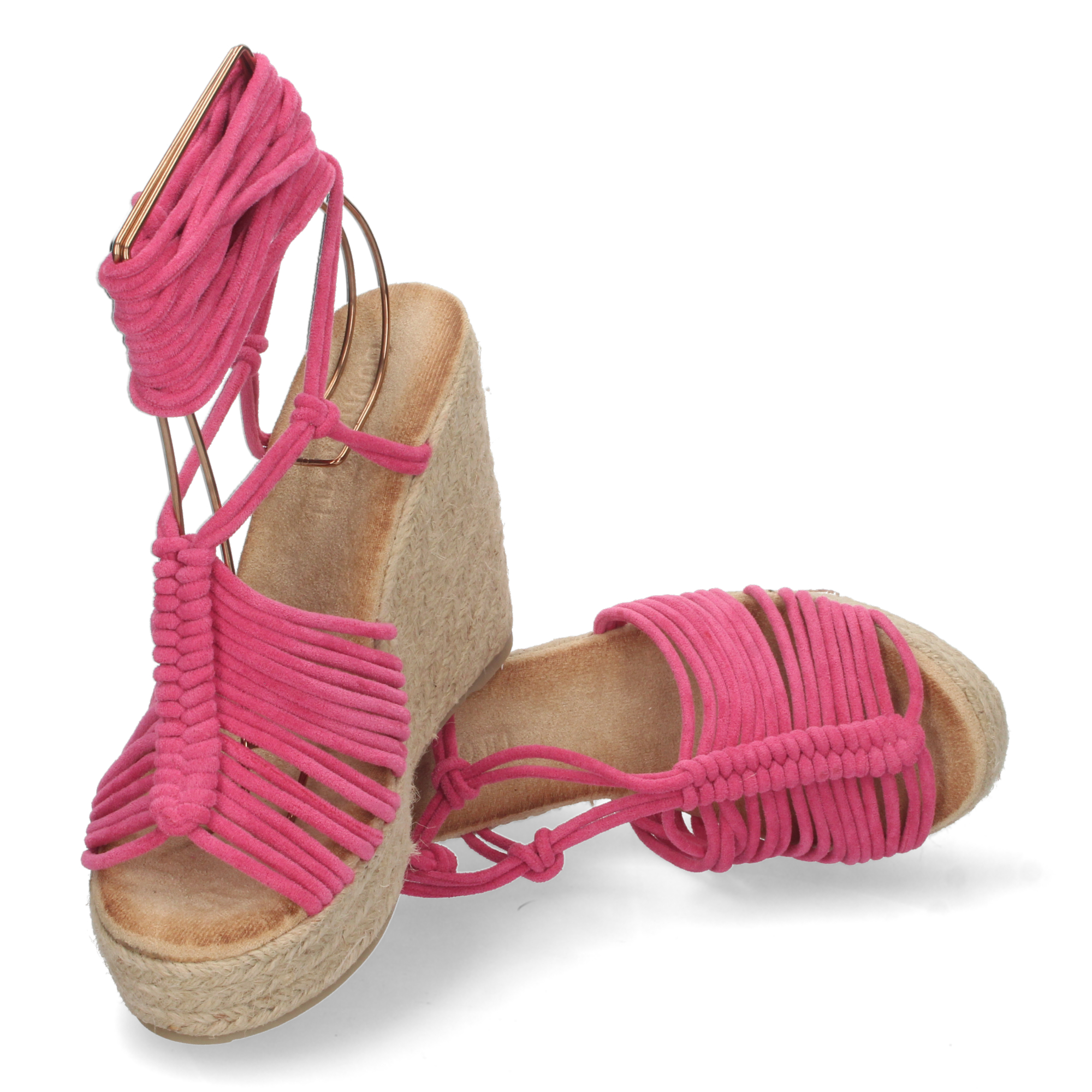 Sandalia de Cuña con Yute y Cordones - Imagen 5