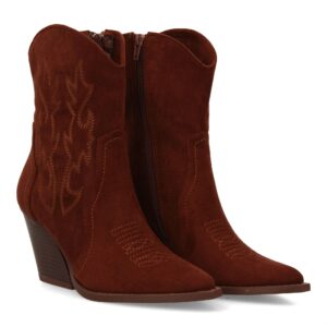 Botín cowboy mujer con bordados