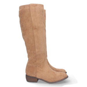 Bota de Tacón Bajo con Cremallera