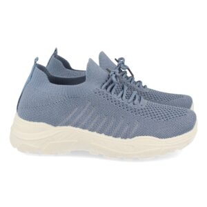 Zapatilla Plana con Material Elastico