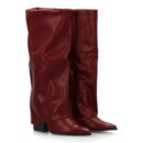 Botas altas negras con efecto arrugado