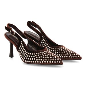 Zapato de salón punta fina y pedrería