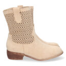 Botin de Tacon Bajo con Calados