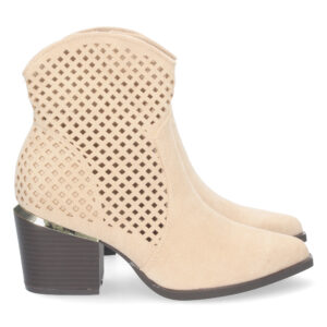 Botin de Tacon con Calados y Cremallera