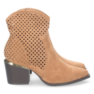 Botin de Tacon con Calados y Cremallera