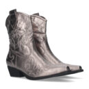 Botín de tacón bajo y cierre de cremallera