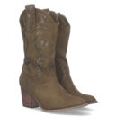 Bota campera con cierre de cremallera.