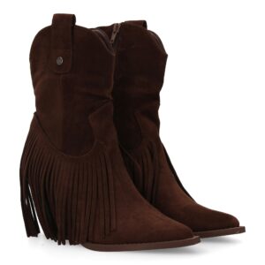 Botin mujer con flecos estilo cowboy