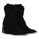 Botin mujer con flecos estilo cowboy