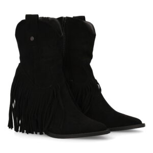 Botin mujer con flecos estilo cowboy