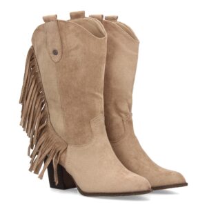 Bota cowboy con flecos laterales