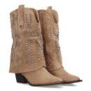 Bota cowboy mujer con diseño de tachuelas