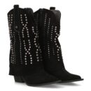 Botín cowboy mujer con diseño de tachuelas