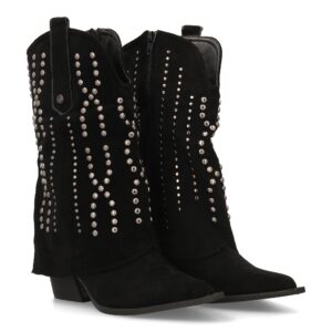 Botín cowboy mujer con diseño de tachuelas