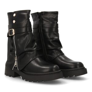 Bota motera con cremallera lateral