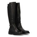 Bota alta elástica plana para mujer