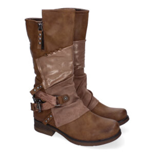 Botas de Mujer Con Detalles de Hebilla y Tiras Decorativas