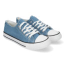 Zapatilla Plana de Lona con Cordones