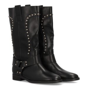 Bota alta mujer estilo western moderna