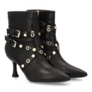 Botín elegante con tiras y hebillas.