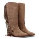 Bota mujer con flecos estilo cowboy