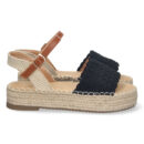 Sandalia de Plataforma con Yute y Hebilla