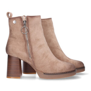 Botín mujer con tirador y cierre de cremallera