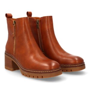 Botín mujer con tacón y cremallera