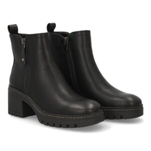 Botín mujer con tacón y cremallera