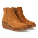 Botín de cuña estampado liso