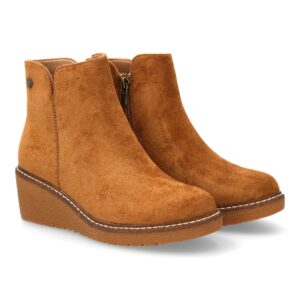 Botín de cuña estampado liso