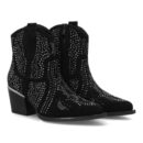 Botin de mujer con detalles brillantes y estilo Cowboy