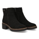 Botín de tacón medio mujer con cremallera decorativa