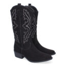 Bota de Mujer Estilo Cowboy con Detalles Elegantes y Comodidad para el Día a Día