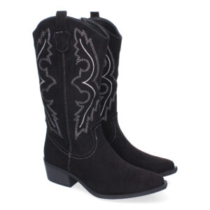 Bota de Mujer Estilo Cowboy con Detalles Elegantes y Comodidad para el Día a Día