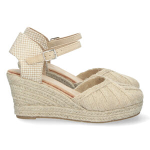Sandalia de Cuña con Yute y Hebilla