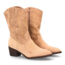 Botín cowboy mujer con bordados en la caña