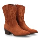 Botín cowboy mujer con bordados en la caña