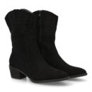 Botín cowboy mujer con bordados en la caña