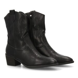 Botín cowboy mujer con bordados laterales