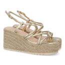 Sandalias de cuña de yute para mujer