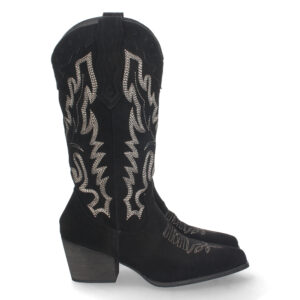 Bota Campera con Tacon y Bordado