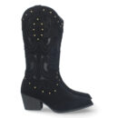 Bota de Tacon con Calados y Cremallera