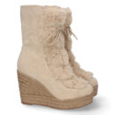 Bota de Cuña con Yute y Forrado de Pelo