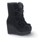 Bota de Cuña con Yute y Forrado de Pelo